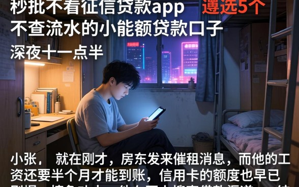 秒批不看征信贷款app，遴选5个不查流水的小额度贷款口子