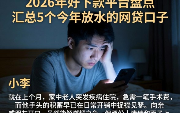 2026年好下款平台盘点，汇总5个今年放水的网贷口子