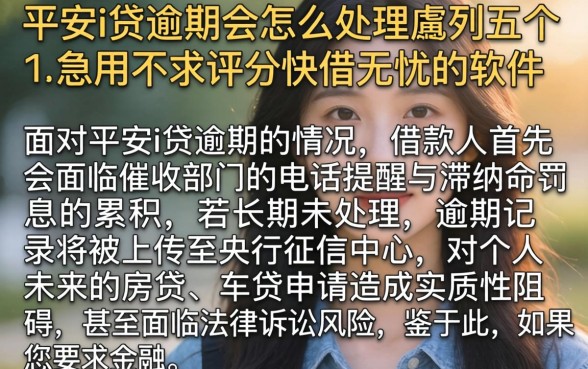 平安i贷逾期会怎么处理，胪列五个急用不求评分快借无忧的软件