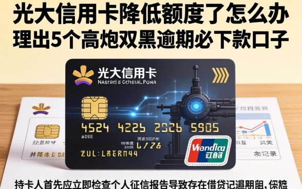 光大信用卡降低额度了怎么办,理出5个高炮双黑逾期必下款口子