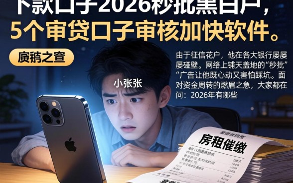 下款口子2026秒批黑白户，详细阐述5个审贷口子审核加快的软件