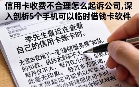信用卡收费不合理怎么起诉公司,深入剖析5个手机可以临时借钱的软件