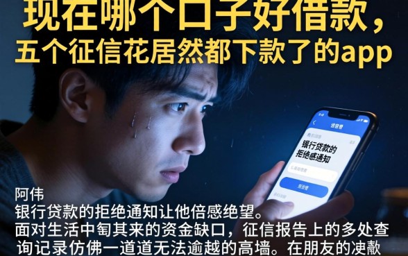 现在哪个口子好借款，概括五个征信花居然都下款了的app