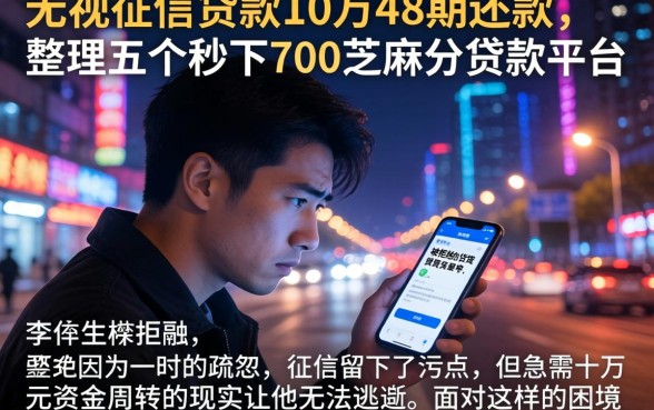 无视征信贷款10万48期还款，整理五个秒下700芝麻分贷款平台