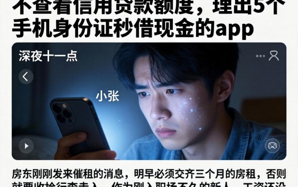 不查看信用贷款额度，理出5个手机身份证秒借现金的app