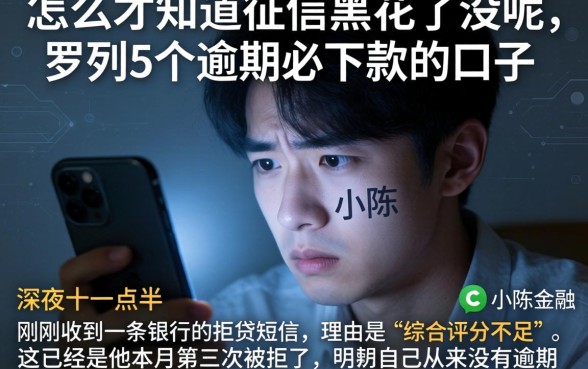 怎么才知道征信黑花了没呢，罗列5个逾期必下款的口子