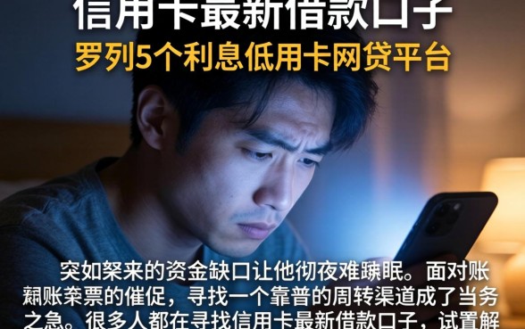 信用卡最新借款口子，罗列5个利息低的网贷平台