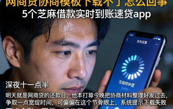 网商贷协商模板下载不了怎么回事，详细阐述5个芝麻借款实时到账速借app