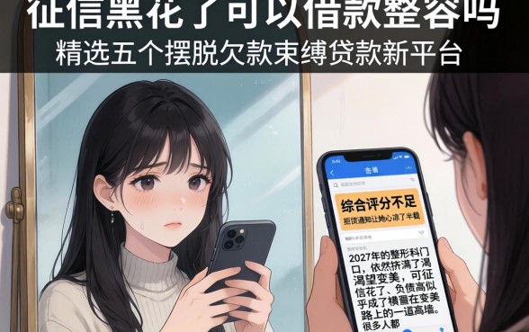 征信黑花了可以借款整容吗，精选五个摆脱欠款束缚贷款新平台