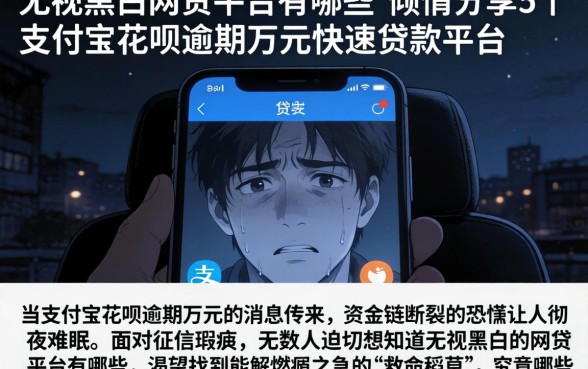 无视黑白的网贷平台有哪些，倾情分享5个支付宝花呗逾期万元快速贷款平台