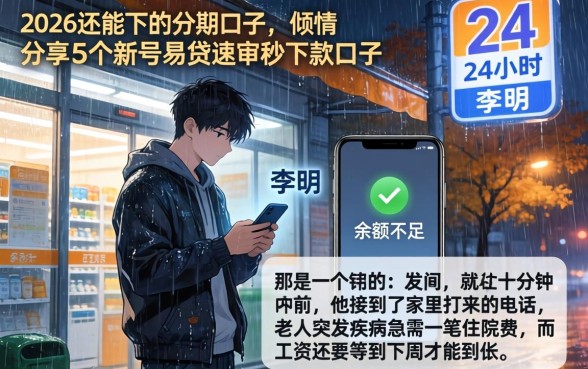 2026还能下的分期口子,倾情分享5个新号易贷速审秒下款口子