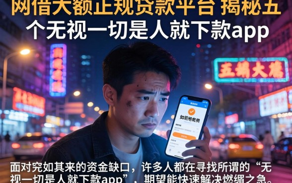 网借大额正规贷款平台，揭秘五个无视一切是人就下款app