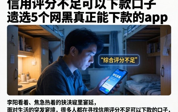 信用评分不足可以下款的口子，遴选5个网黑真正能下款的app