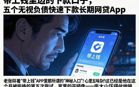 带上钱里边的下款口子,详细阐述五个无视负债快速下款长期网贷的app
