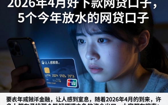 2026年4月好下款的网贷口子，概括5个今年放水的网贷口子