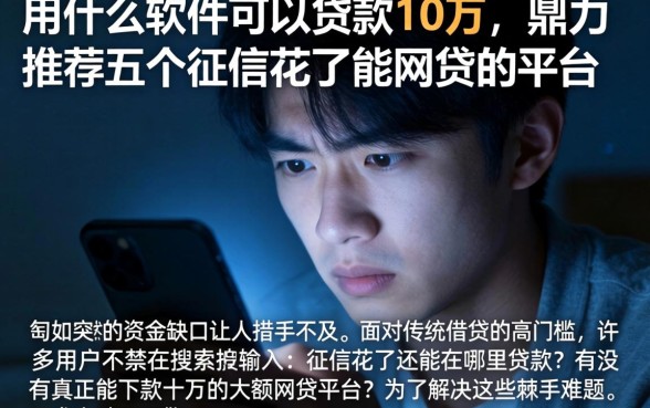用什么软件可以贷款10万，鼎力推荐五个征信花了能网贷的平台