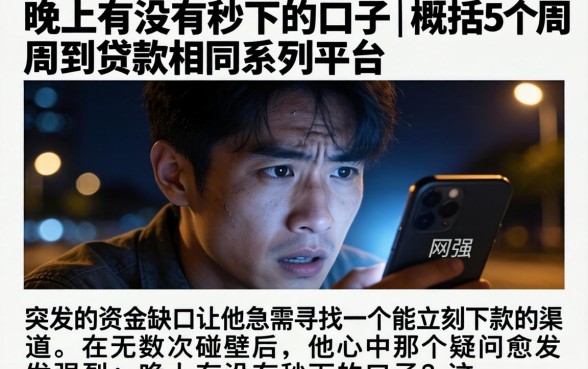晚上有没有秒下的口子，概括5个周周到贷款相同系列的平台