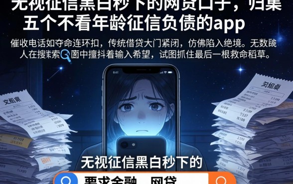 无视征信黑白秒下的网贷口子，归集五个不看年龄征信负债的app