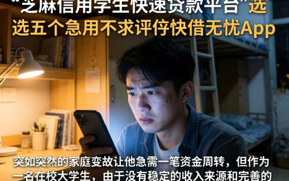 芝麻信用学生快速贷款平台，遴选五个急用不求评分快借无忧的app