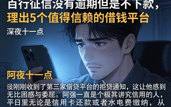 百行征信没有逾期但是不下款，理出5个值得信赖的借钱平台