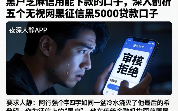 黑户芝麻信用能下款的口子,深入剖析五个无视网黑征信黑5000贷款口子