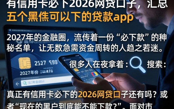 有信用卡必下2026网贷口子，汇总五个黑户可以下的贷款app