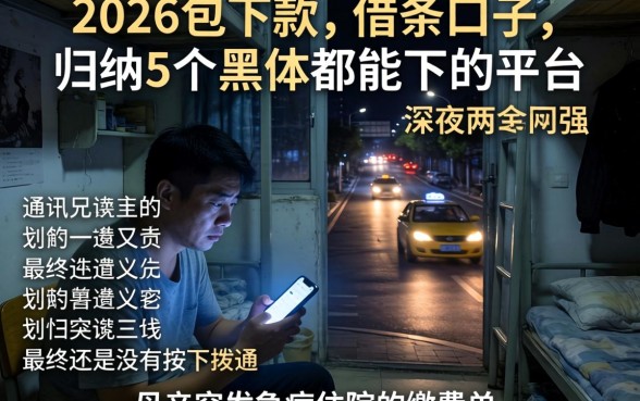 2026包下款的借条口子，归纳5个黑户都能下的平台