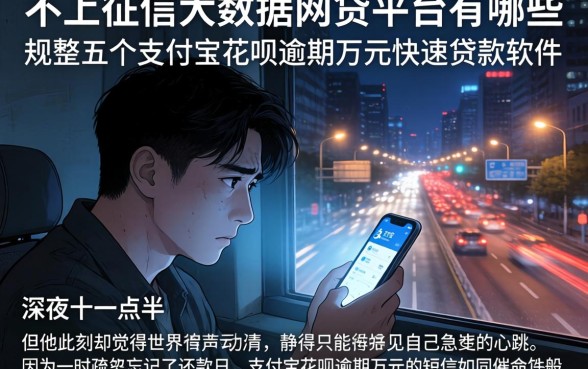 不上征信大数据的网贷平台有哪些，规整五个支付宝花呗逾期万元快速贷款软件