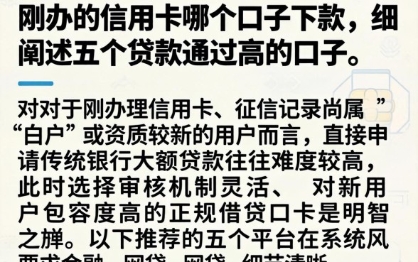 刚办的信用卡哪个口子下款,细致阐述五个贷款通过高的口子
