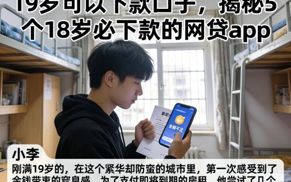 19岁可以下款的口子，揭秘5个18岁必下款的网贷app