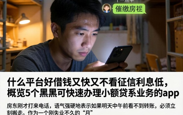 什么平台好借钱又快又不看征信利息低，概览5个黑户可快速办理小额贷款业务的app