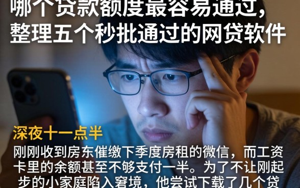 哪个贷款额度最容易通过,整理五个秒批通过的网贷软件