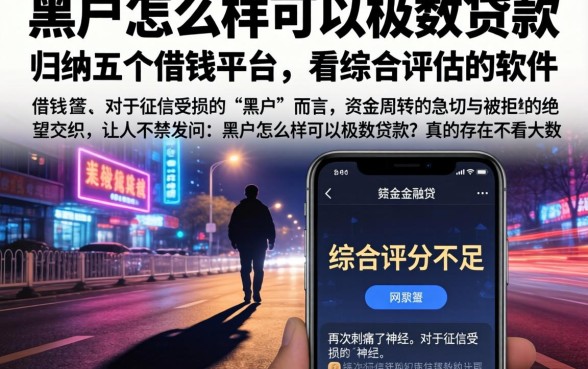 黑户怎么样可以极数贷款,归纳五个借钱平台不看综合评估的软件