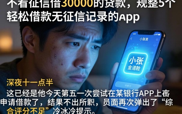不看征信借30000的贷款，规整5个轻松借款无征信记录的app