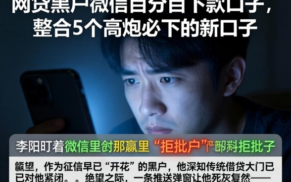 网贷黑户微信百分百下款的口子,整合5个高炮必下的新口子