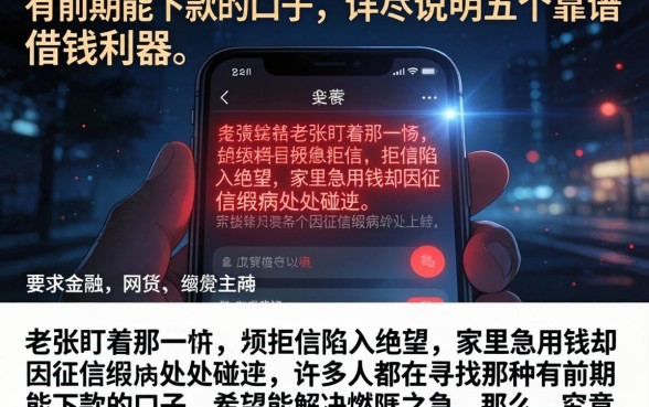 有前期能下款的口子，详尽说明五个靠谱借钱利器