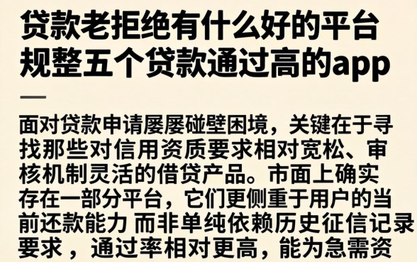 贷款老拒绝有什么好的平台,规整五个贷款通过高的app