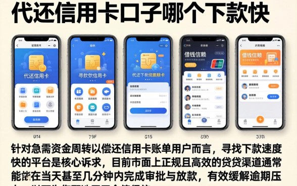 代还信用卡的口子哪个下款快,陈列5个值得信赖的借钱软件