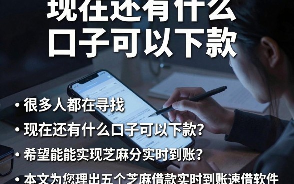 现在还有什么口子可以下款，理出五个芝麻借款实时到账速借软件