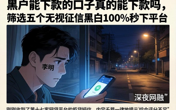 黑户能下款的口子真的能下款吗,筛选五个无视征信黑白100%秒下平台