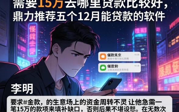 需要15万去哪里贷款比较好，鼎力推荐五个12月能贷款的软件