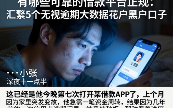 有哪些可靠的借款平台正规，汇整5个无视逾期大数据花户黑户口子