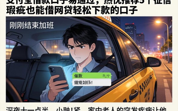 支付宝借款口子易通过的，热忱推荐5个征信瑕疵也能借网贷轻松下款的口子