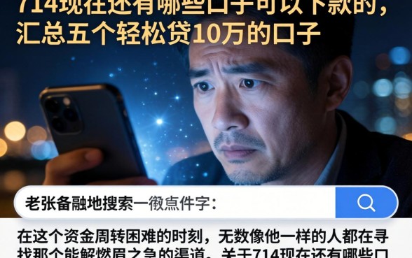714现在还有哪些口子可以下款的，汇总五个轻松贷10万的口子