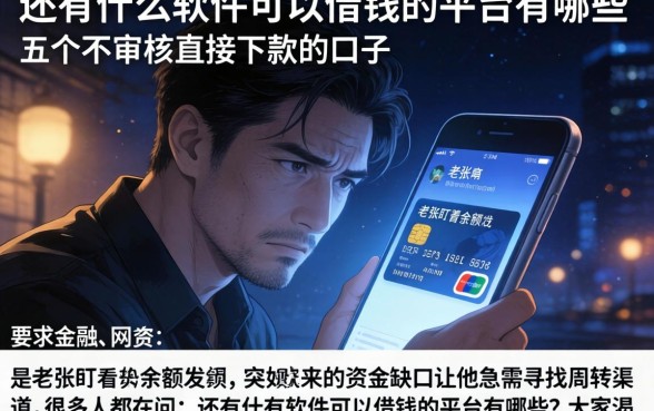 还有什么软件可以借钱的平台有哪些,详细阐述五个不审核直接下款的口子