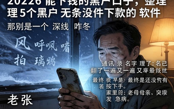 2026能下钱的黑户口子,整理5个黑户无条件下款的软件