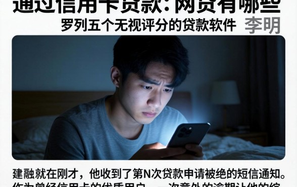 通过信用卡贷款的网贷有哪些，罗列五个无视评分的贷款软件