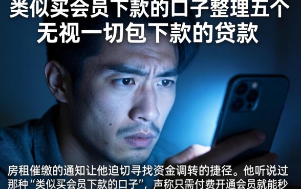 类似买会员下款的口子,整理五个无视一切包下款的贷款