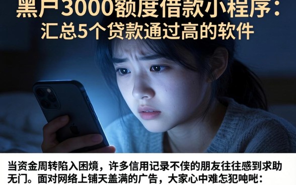 黑户3000额度借款小程序,汇总5个贷款通过高的软件