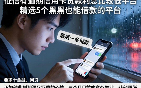 征信有逾期信用卡贷款利息比较低的平台，精选5个黑户也能借款的平台